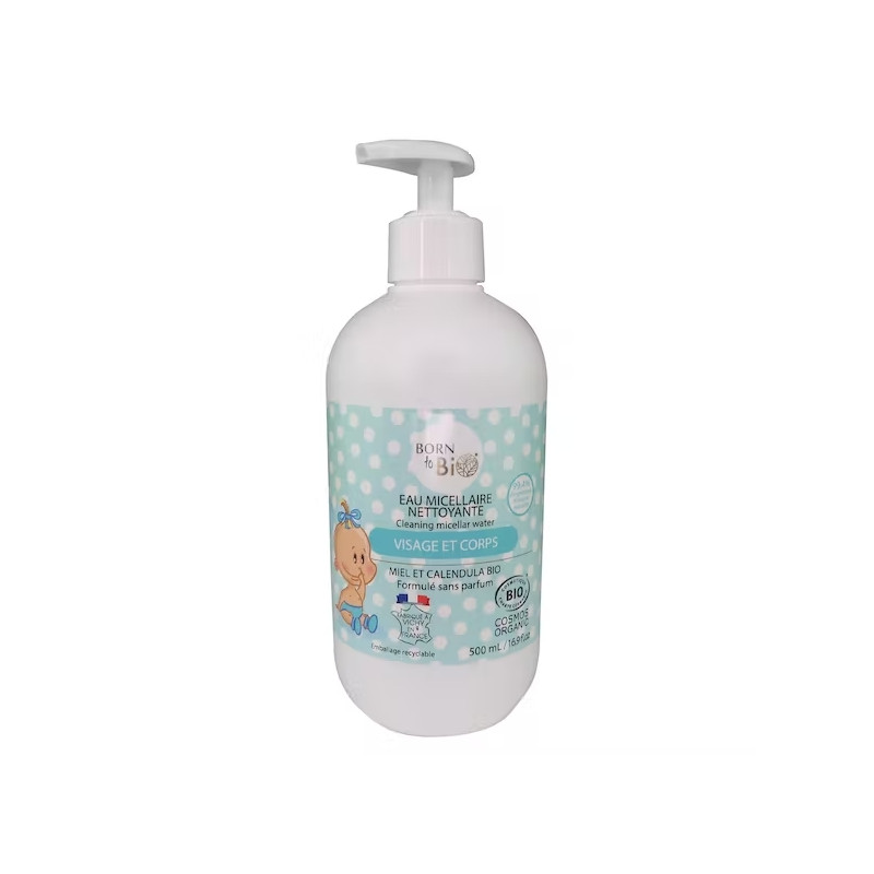 Eau Micellaire Nettoyante pour Bébé  500ml - Certifiée bio - Born to Bio