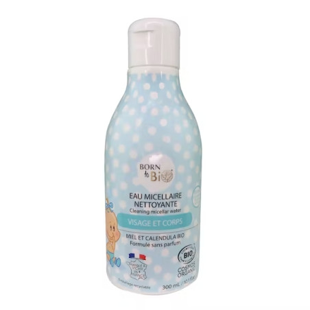 Eau Micellaire Nettoyante pour Bébé 300ml - Certifié bio - Born to Bio