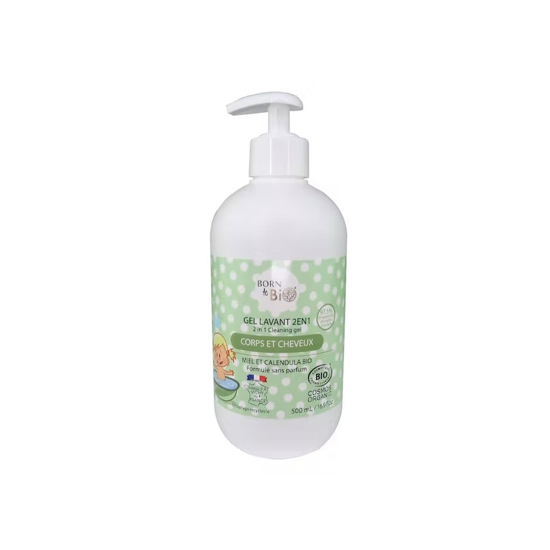 Gel Lavant 2en1 pour Bébé 500ml - Certifié bio - Born to Bio