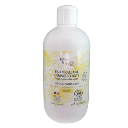 Eau micellaire Démaquillante Miel Calendula 500mL - Certifiée bio - Born to Bio