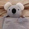 Doudou koala en gaze de coton bio