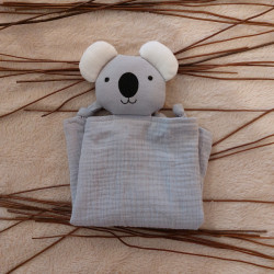 Doudou koala en gaze de coton bio