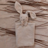 Doudou lapin en gaze de coton bio