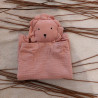 Doudou lion en gaze de coton bio