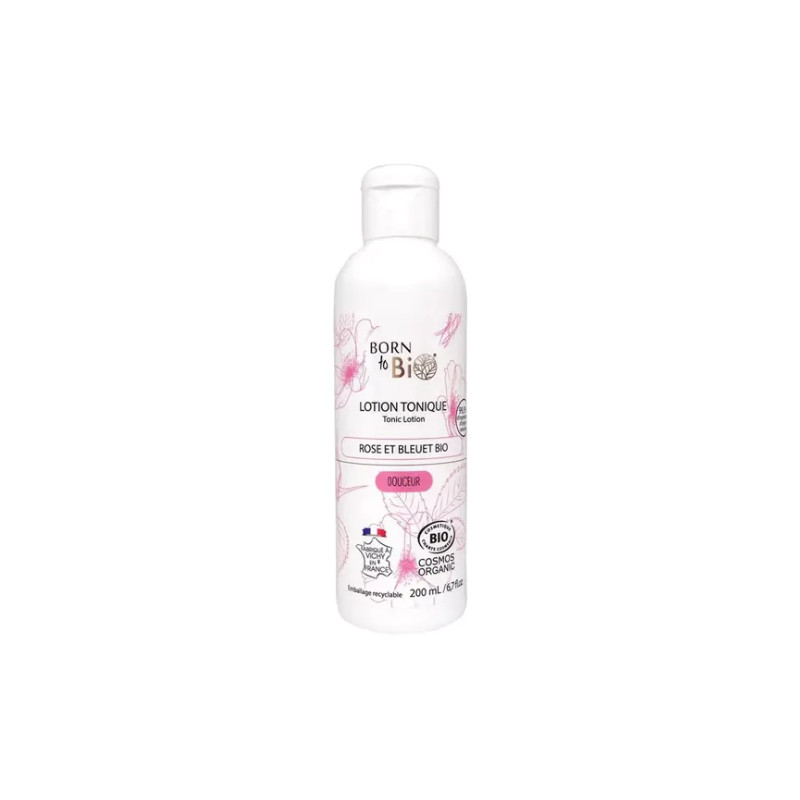 Lotion Tonique Rose et Bleuet - certifié Bio - Born to Bio