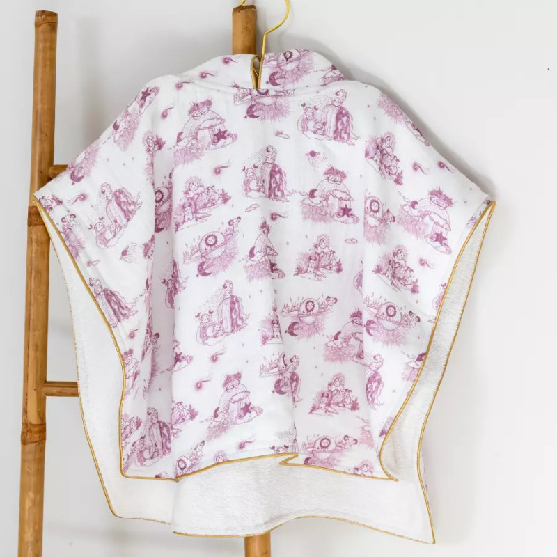 Poncho de Bain imprimé Rose