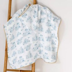 Poncho de Bain imprimé Bleu