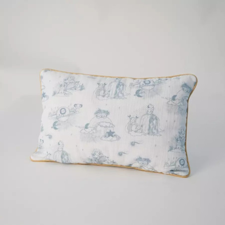 Coussin décoratif Jouy bleu