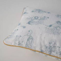 Coussin décoratif Jouy bleu