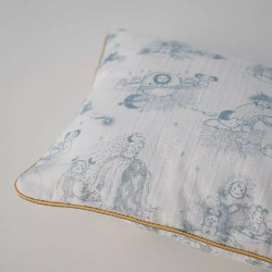 Coussin décoratif Jouy bleu